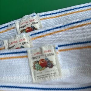 NOS Vintage 1970s Fruit Loom Cotton Briefs sz L 38-40 Deadstock As Is US Made